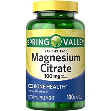 Product Cover Spring Valley - Magnesium Citrate 100 mg, Rapid-Release, 100 Capsules