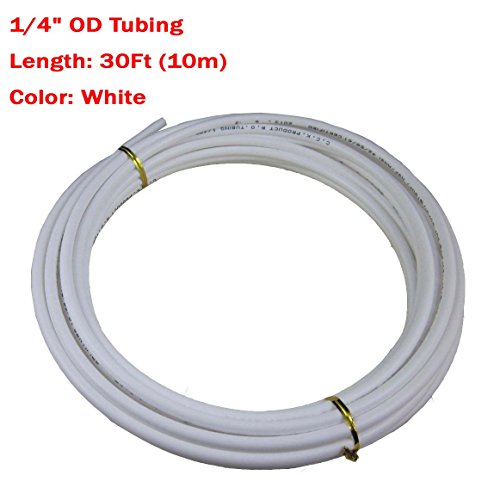 Product Cover Malida Size 1/4 Inch, 10 Meters 30 feet Length Tubing Hose Pipe for RO Water Filter System white