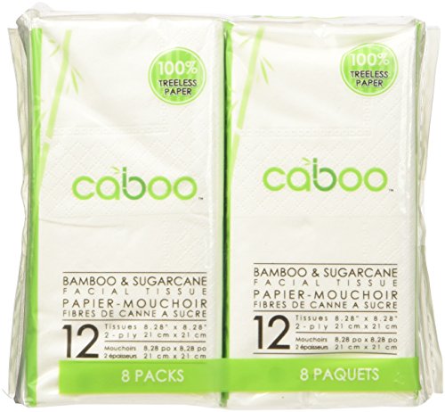 Product Cover Bamboo Pocket Facial Tissue by Caboo | All Natural 2 Ply Tissues | Organic Bamboo and Sugarcane Pulp |