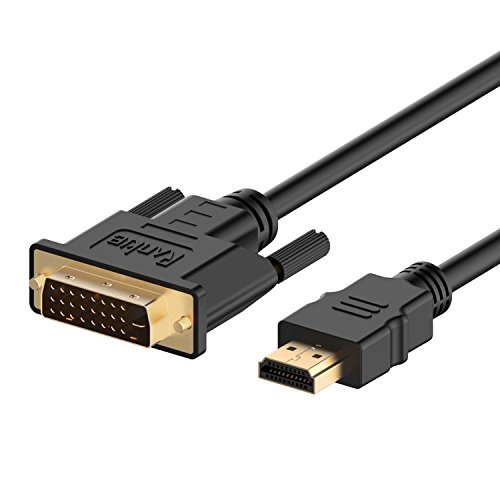 Product Cover Rankie HDMI to DVI Cable, CL3 Rated High Speed Bi-Directional, 6 Feet, Black