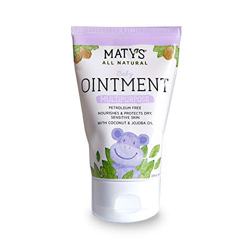 Product Cover Maty's All Natural Baby Ointment, 3.75 oz, Petroleum Free, Safe for Cloth Diapers, Natural Alternative to Petroleum-Based Diaper Rash Creams, Safe For Sensitive Skin, Chemical & Fragrance Free