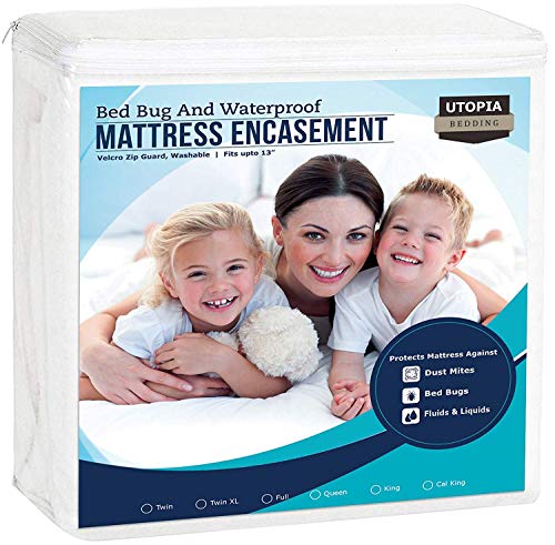 Product Cover Utopia Bedding Zippered Mattress Encasement - Waterproof Mattress Protector (Twin XL)