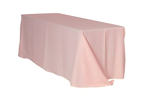 Product Cover Your Chair Covers - 90 x 132 inch Rectangular Polyester Tablecloth Blush, Premium Seamless Wedding Table Cloth for 6 ft Rectangle Tables