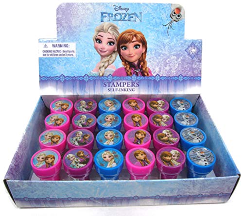 Product Cover Disney Frozen 24 Self Inking Stampers Party Favors (IN BOX)
