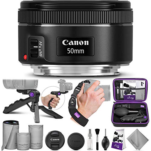 Product Cover Canon EF 50mm f/1.8 STM Lens with Altura Photo Essential Accessory Bundle