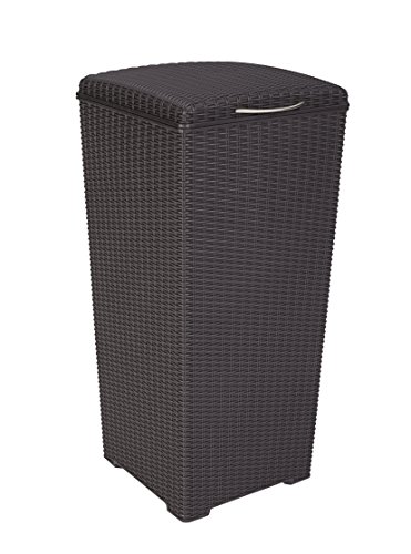Product Cover Keter Pacific Never Fray Wicker Style Waste Bin Uses 30 Gal Bags