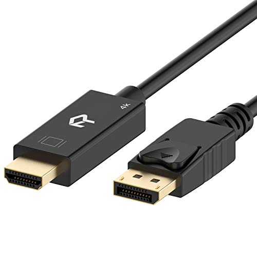 Product Cover Rankie DisplayPort (DP) to HDMI Cable, 4K Ready, 6 Feet, Black