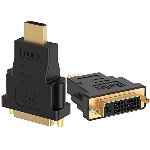 Product Cover Rankie HDMI to DVI Adapter, 1080P Full HD, 2-Pack, Black