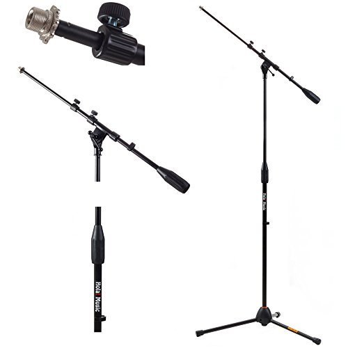Product Cover Hola! Music HPS-101TB Professional Tripod Microphone Mic Stand with Telescopic Boom, Black