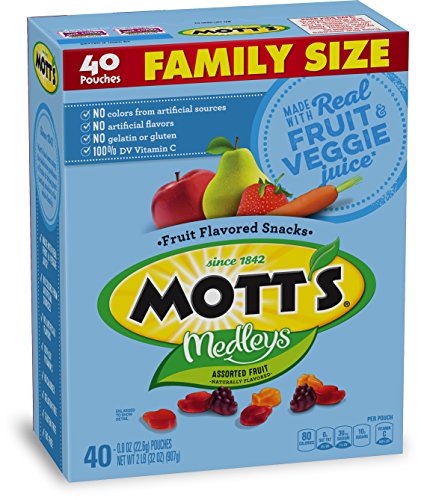 Product Cover Mott's Medleys Fruit Snacks, Gluten Free, Family Size, 40 Pouches, 0.8 oz
