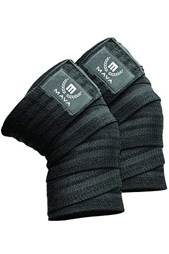 Product Cover Mava Sports Knee Wraps (Pair) for Cross Training WODs,Gym Workout,Weightlifting,Fitness & Powerlifting - Knee Straps for Squats - for Men & Women- 72