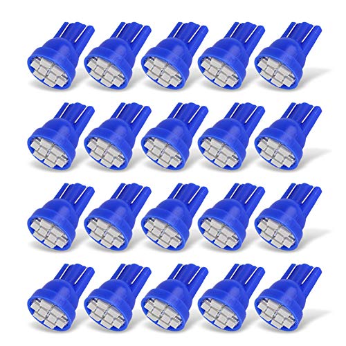 Product Cover YITAMOTOR 194 168 T10 Wedge LED Dashboard Lights Bulb Blue, W5W 2825 158 192 LED Bulb for Interior, Instrument Panel Dome Map Cargo Trunk Doorstep Courtesy License Plate Light, 8-SMD, 12V, 20-Pack