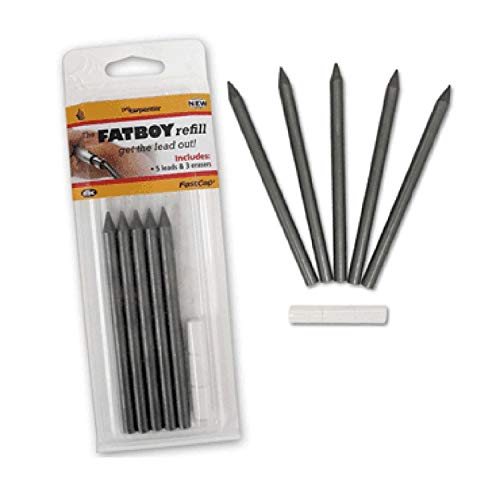 Product Cover Fastcap Fatboy Pencil Refill, Icludes Refill Only 5 Black Lds & 3 Erasers
