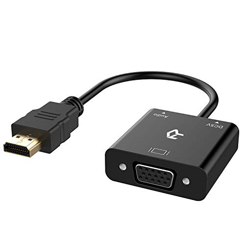 Product Cover Rankie HDMI to VGA Adapter with 3.5mm Audio Port, Black