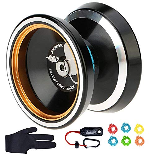 Product Cover MAGICYOYO Silencer M001-B Yo-yo Ball Aluminum6061 Unresponsive Yo-yo with Stainless Center Bearing and Stainless Axle (M001B Black)