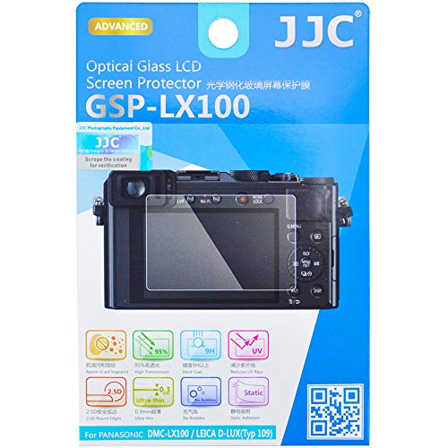 Product Cover JJC Dedicated Tempered Glass Screen Protector Cover Shield for Panasonic DMC-LX100 LX100 II LUMIX TZ90 / ZS70 FZ85 TZ85 TX1 / ZS110 / ZS100 / TZ100 Leica D-LUX (Typ 109) D-LUX 7 Digital Camera
