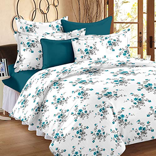 Product Cover Ahmedabad Cotton Comfort 160 TC Cotton Double Bedsheet with 2 Pillow Covers - Blue