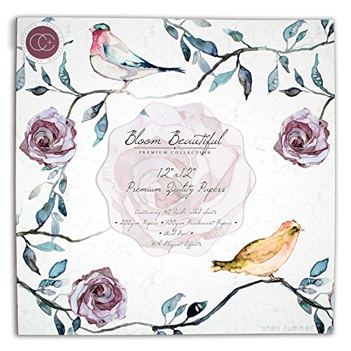 Product Cover Craft Consortium Double-Sided Bloom Beautiful Paper Pad (2 Pack of Each 20 Designs), 12 x 12