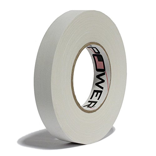 Product Cover Professional Premium Grade Gaffer Tape - White 1 in x 60 Yds - Heavy Duty Pro Gaff Tape - Secures Cables, Holds Down Wires Leaves No Sticky Residue Easy to Tear, Multipurpose, Better Than Duct Tape