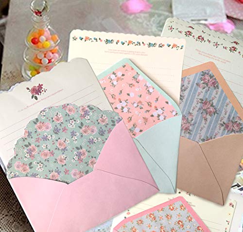 Product Cover SCStyle 32 Cute Kawaii Lovely Special Design Writing Stationery Paper with 16 Envelope - 32 Letter paper (7.1x5.2 inch) by SCStyle