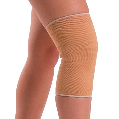 Product Cover BraceAbility Plus Size Elastic Slip-on Knee Sleeve | Cotton Fabric Knee Pain Compression Bandage for Stretchy, Lightweight & Comfortable Support (2XL)