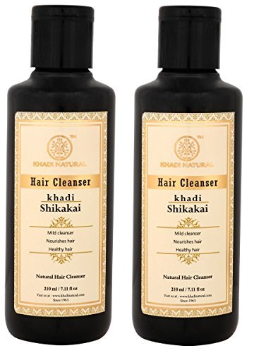 Product Cover Khadi Natural Khadi Herbal Shikakai Shampoo, 210Ml (Pack Of 2)