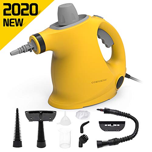 Product Cover Comforday Multi-Purpose Handheld Pressurized Steam Cleaner with 9-Piece Accessories for Stain Removal, Steamer, Carpets, Curtains, Car Seats, Kitchen Surface & Much More