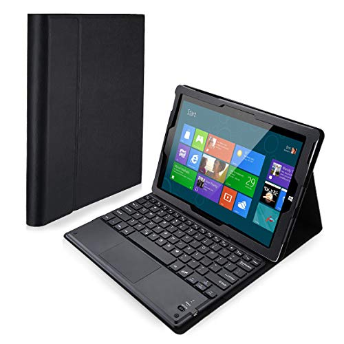Product Cover POWERADD Microsoft Surface 3 Keyboard Case Detachable Wireless Bluetooth Keyboard with Touch Pad with Magnetic PU Leather Stand Case Cover (ONLY for 10.8 inch Surface 3 Tablet) - Black