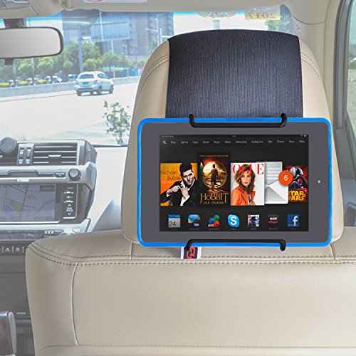 Product Cover TFY Universal Headrest Car Mount Car Holder for Kindle Tablet - Kindle Fire (Previous Generation 1st) / Kindle Fire HD 6 / Kindle Fire HD 7 / Kindle Fire HD X7 / Kindle HD X9 / HD 6 (2014) / HD 7 (2014) / HD 6 (Kid Edition) / HD 7 (Kid Edit