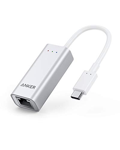Product Cover Anker USB C to Ethernet Adapter, Portable 1-Gigabit Network Hub, 10/100/1000 Mbps, for MacBook Pro 2016/2017/2018, ChromeBook, XPS, Galaxy S9/S8, and More