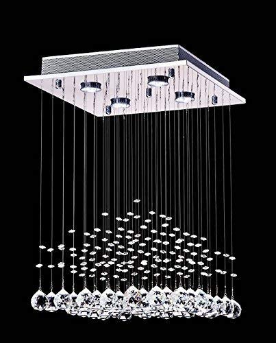 Product Cover Saint Mossi K9 Crystal Rain Drop Chandelier Modern & Contemporary Ceiling Pendant Light H22 X W16 X L16