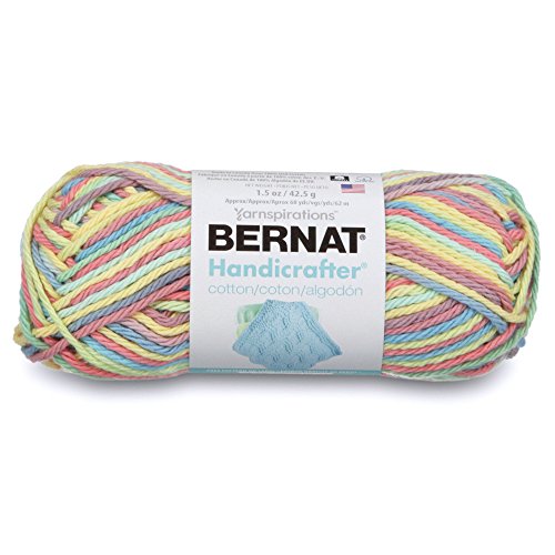 Product Cover Bernat Handicrafter Cotton Ombre Yarn, 1.5 oz, Gauge 4 Medium, 100% Cotton, Candy Spinkle Ombre