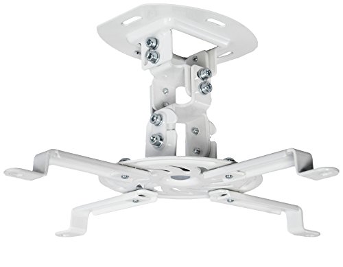 Product Cover VIVO Universal Adjustable White Ceiling Projector | Projection Mount Extending Arms Mounting Bracket (MOUNT-VP01W)