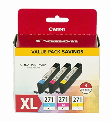 Product Cover Canon CLI-271XL 3 Color Value Pack Compatible to MG6820, MG6821, MG6822, MG5720, MG5721, MG5722, MG7720, TS5020, TS6020, TS8020, TS9020