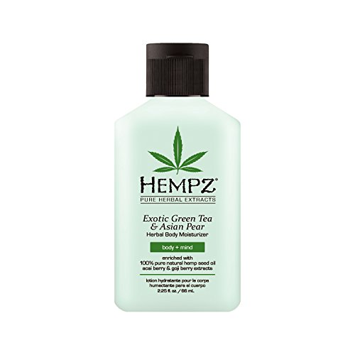 Product Cover Hempz Exotic Natural Herbal Body Moisturizer with Pure Hemp Seed Oil, Green Tea and Asian Pear, 2.25 Fluid Ounce - Pure, Nourishing Vegan Skin Lotion for Dryness and Flaking with Acai and Goji Berry