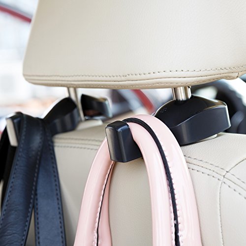 Product Cover ChiTronic Car SUV Seat Back Headrest Hanger Hooks - Set of 2 (Black)
