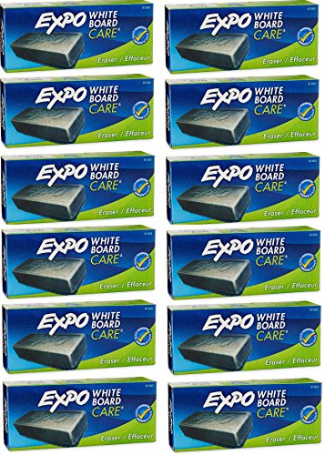 Product Cover Expo Block Eraser 81505 Dry Erase Whiteboard Board Eraser, Soft Pile, 5 1/8 W x 1 1/4 H - Pack of 12