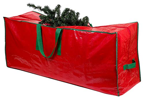 Product Cover Christmas Tree Storage Bag - Stores a 9-Foot Disassembled Artificial Xmas Holiday Tree. Durable Waterproof Material to Protect Against Dust, Insects, and Moisture. Zippered Bag with Carry Handles.