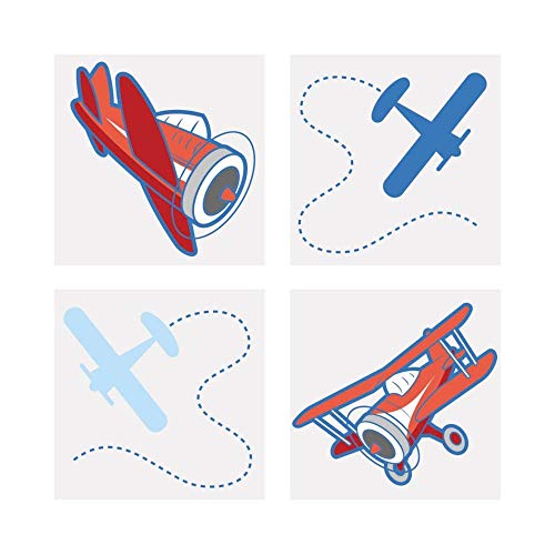 Product Cover Fun Express 72 Up & Away Airplane Temporary Tattoos Party Favors Set