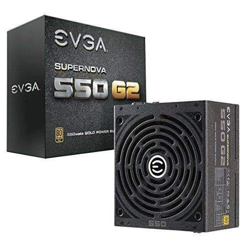Product Cover EVGA SuperNOVA 550 G2, 80+ GOLD 550W, Fully Modular, EVGA ECO Mode, 7 Year Warranty, Includes FREE Power On Self Tester Power Supply 220-G2-0550-Y1