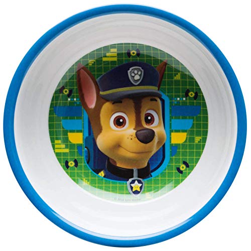 Product Cover Zak Designs Paw Patrol 5-inch Plastic Kids Bowl, Chase, Rubble, Marshall