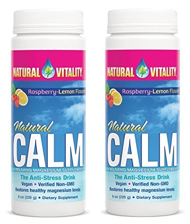 Product Cover Natural Vitality Natural Magnesium Calm, Raspberry Lemon, 8 Ounce, 2 Pack