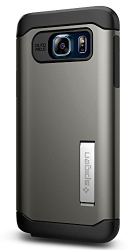 Product Cover Spigen Slim Armor Galaxy Note 5 Case with Air Cushion Technology and Hybrid Drop Protection for Galaxy Note 5 2015 - Gunmetal