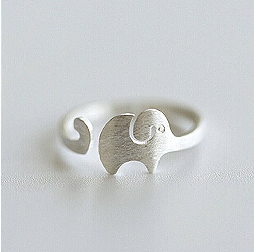 Product Cover SeaISee Solid silver 925 cute elephant resizable ring trendy young style