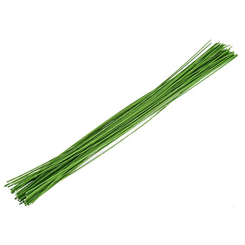 Product Cover Decora 24 Gauge Green Floral Wire Green Paper-Wrapped Floral Stem Wires for Crafts 16 inch,50/Package