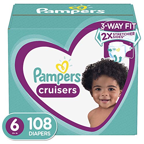 Product Cover Diapers Size 6, 108 Count - Pampers Cruisers Disposable Baby Diapers, ONE MONTH SUPPLY
