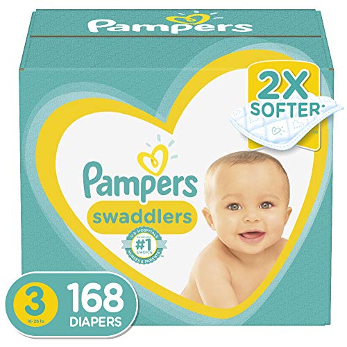 Product Cover Diapers Size 3, 168 Count - Pampers Swaddlers Disposable Baby Diapers, ONE MONTH SUPPLY