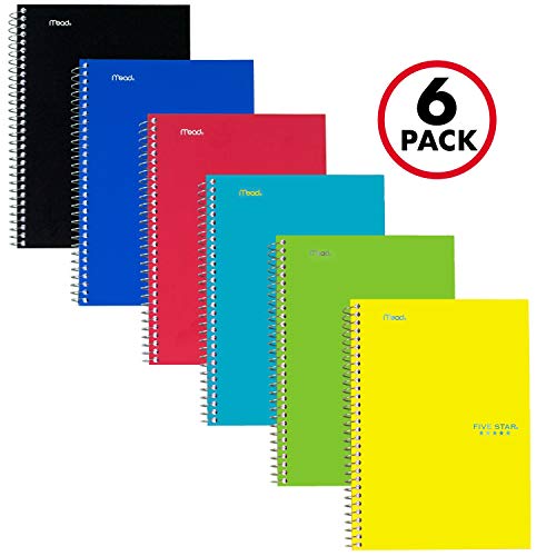 Product Cover Five Star Spiral Notebooks, 2 Subject, College Ruled Paper, 100 Sheets, 9-1/2