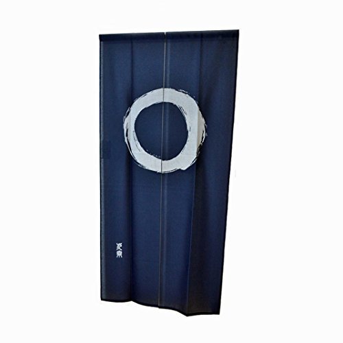 Product Cover Fukui Textile Factory Noren Curtain Tapestry Enso Circle Navy Blue Long Type
