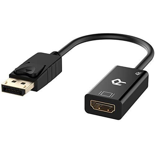 Product Cover Rankie DisplayPort (DP) to HDMI Adapter, 4K Resolution Converter with Audio, Black